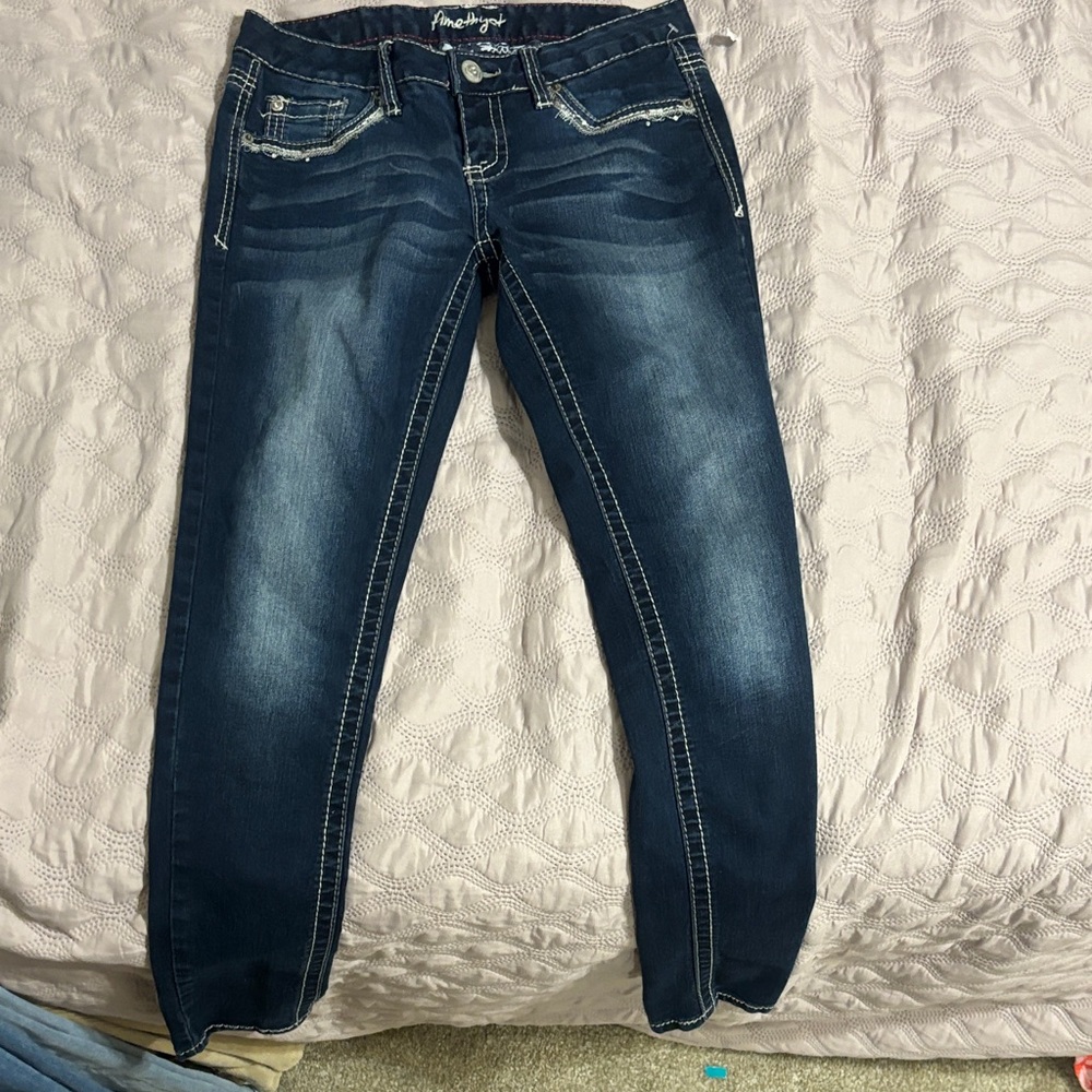 Amethyst Y2K vintage Jeans Dark Blue wash Skinny Denim